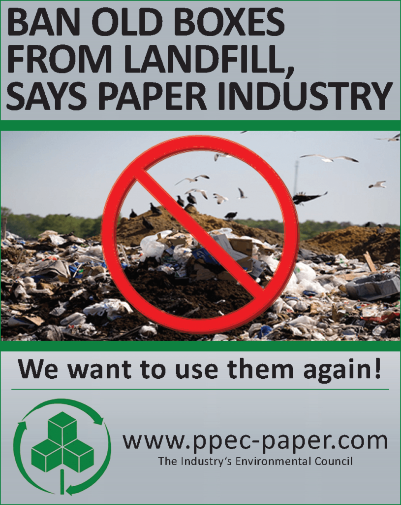 Ban old boxes from landfills, says paper industry 
