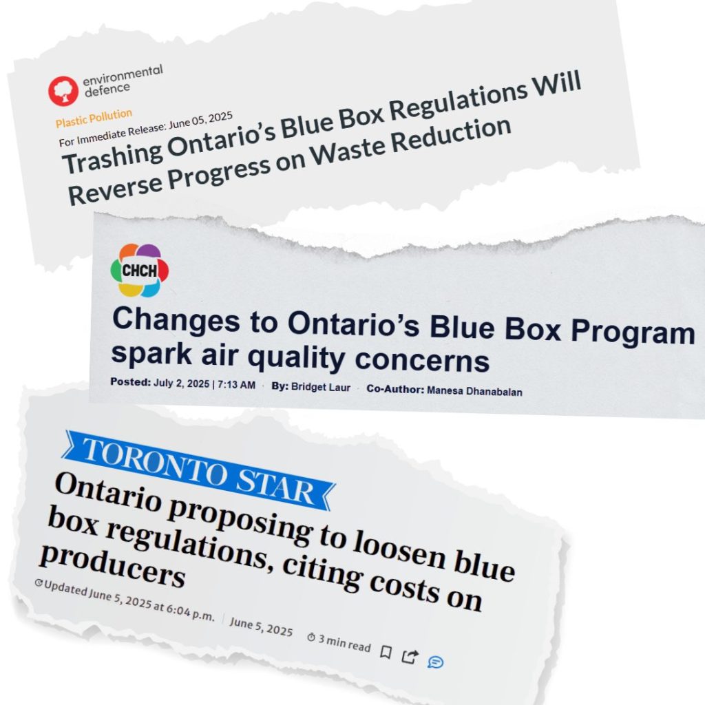 Ontario Blue Box Blog Headlines Reaction Image 22July2025