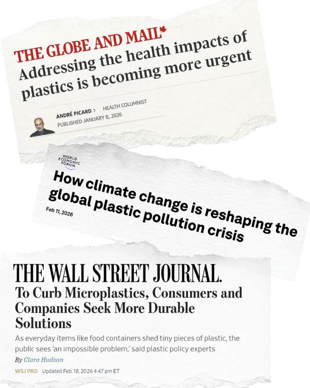 News headlines of plastic articles